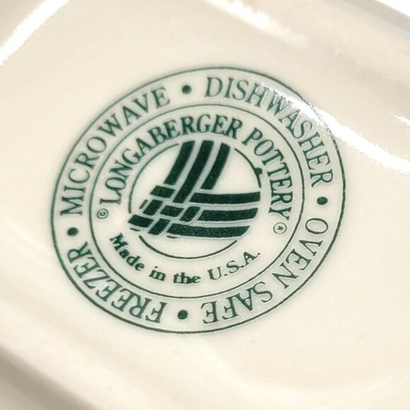 Longaberger Sweetener Sugar Packet Holder Holly Christmas Ceramic Woven Traditio - Picture 9 of 12